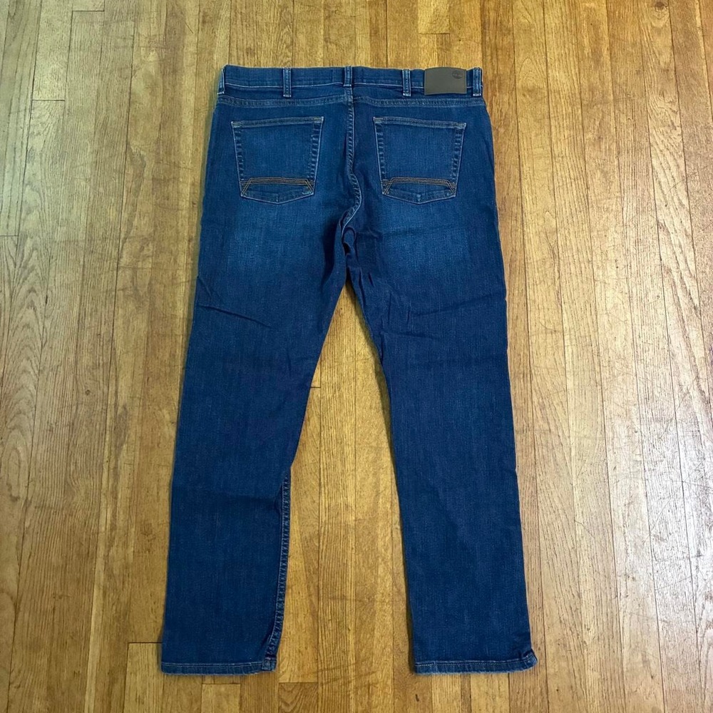 Timberland Mens Straight Leg Blue Denim Jeans 36x30 Classic 5 Pocket